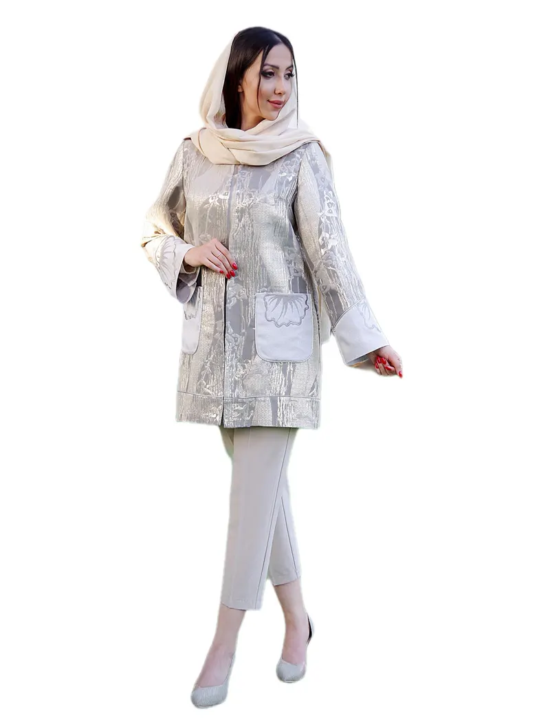مانتو گل نیمه
