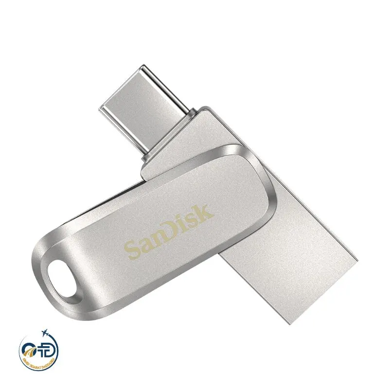 فلش مموری 64 گیگابایت سن‌ دیسک مدل SanDisk Ultra Dual Drive Luxe، دو رابط USB Type-C و USB 3.2
