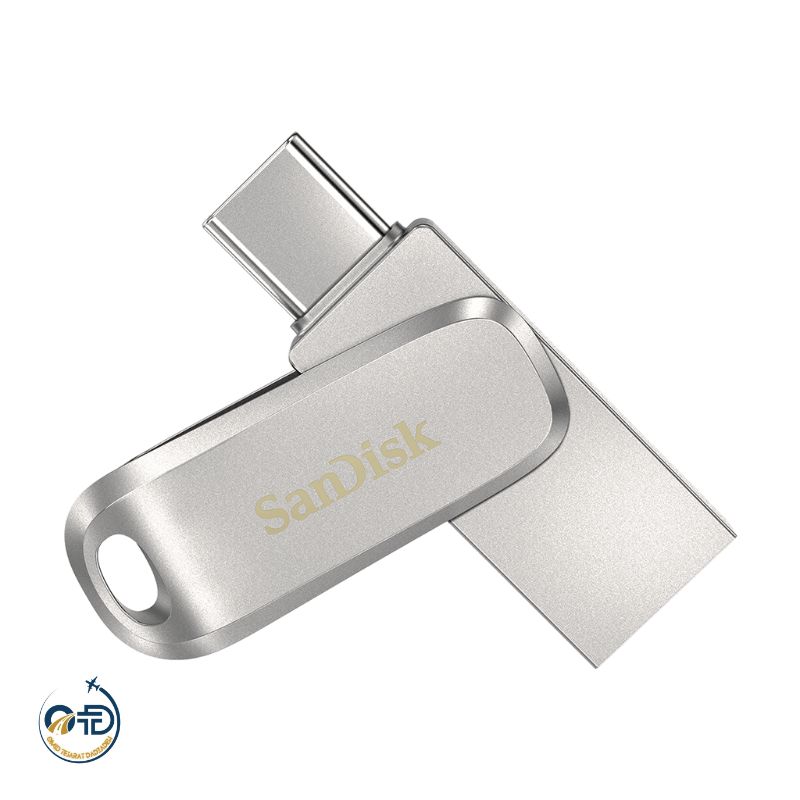 فلش مموری 64 گیگابایت سن دیسک مدل SanDisk Ultra Dual Drive Luxe، دو رابط USB Type-C و USB 3.2